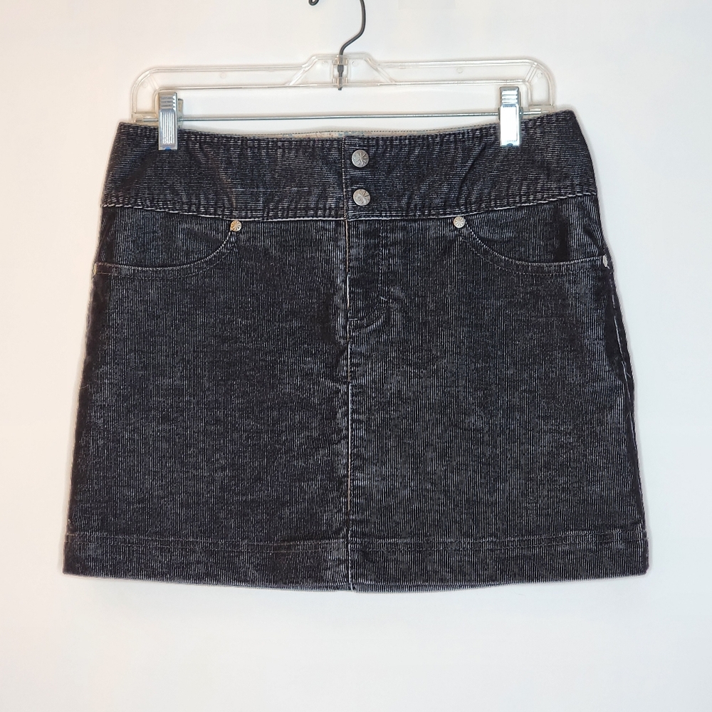 Black Corduroy Mini Skirt Athleta size 6P